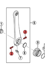 Shimano Crank Arm Pinch Bolt - FC-7800