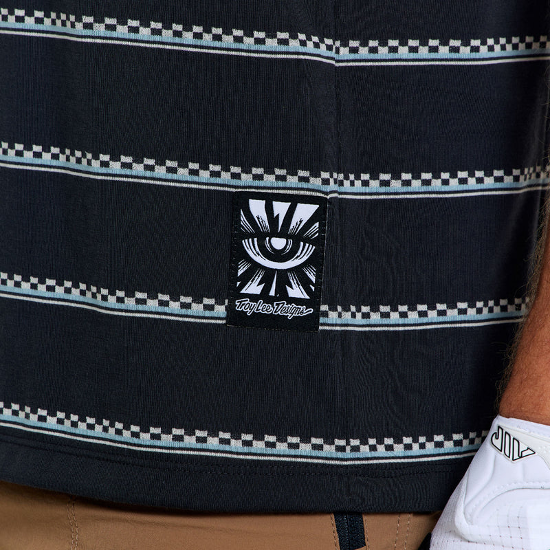 Troy Lee Designs Skyline Short Sleeve Ride Tee - Checked Out - Carbon
