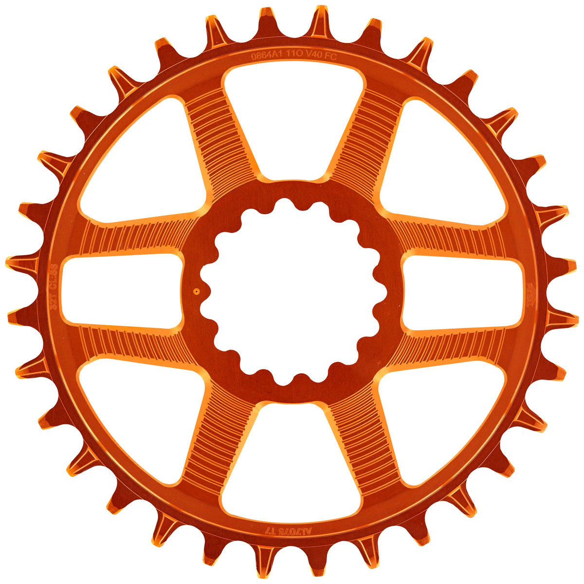 E Thirteen Helix Race Direct Mount Chainring - Naranja