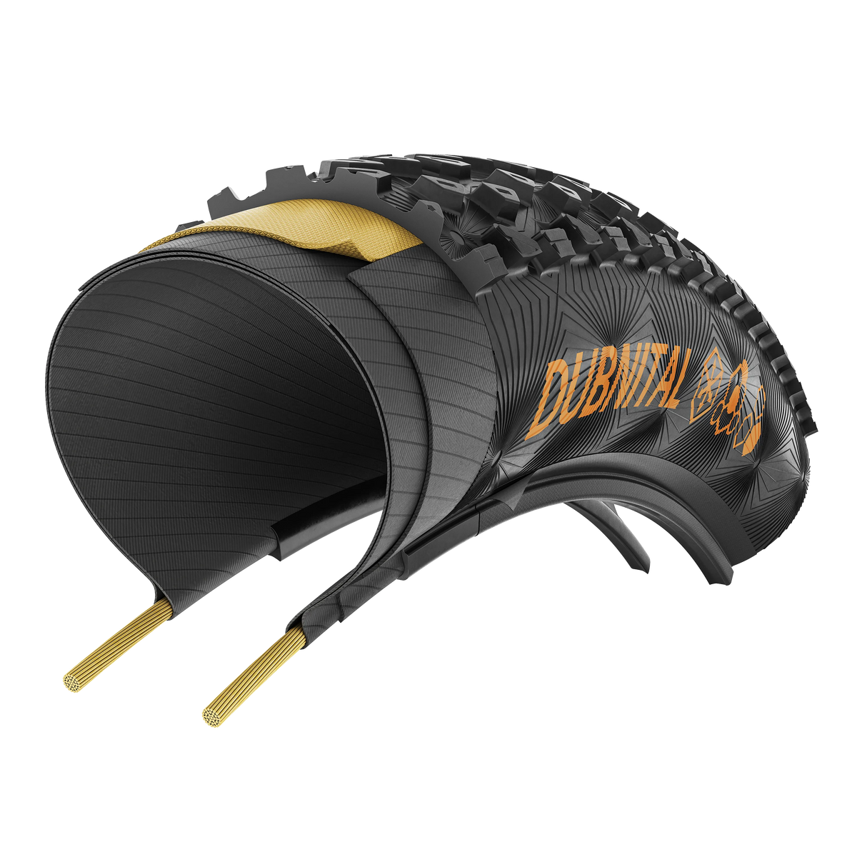 Continental Dubnital Race Grip 29" Folding MTB Tire - Black-Transparent