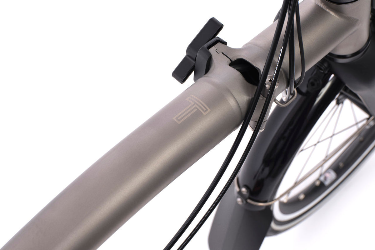 Brompton Electric T Line 4-Speed - Blasted Ti