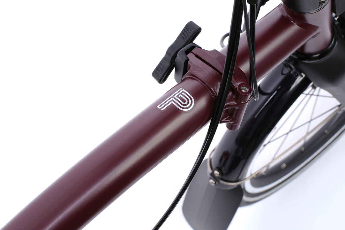 Brompton Electric P Line 4-Speed - Plum Red