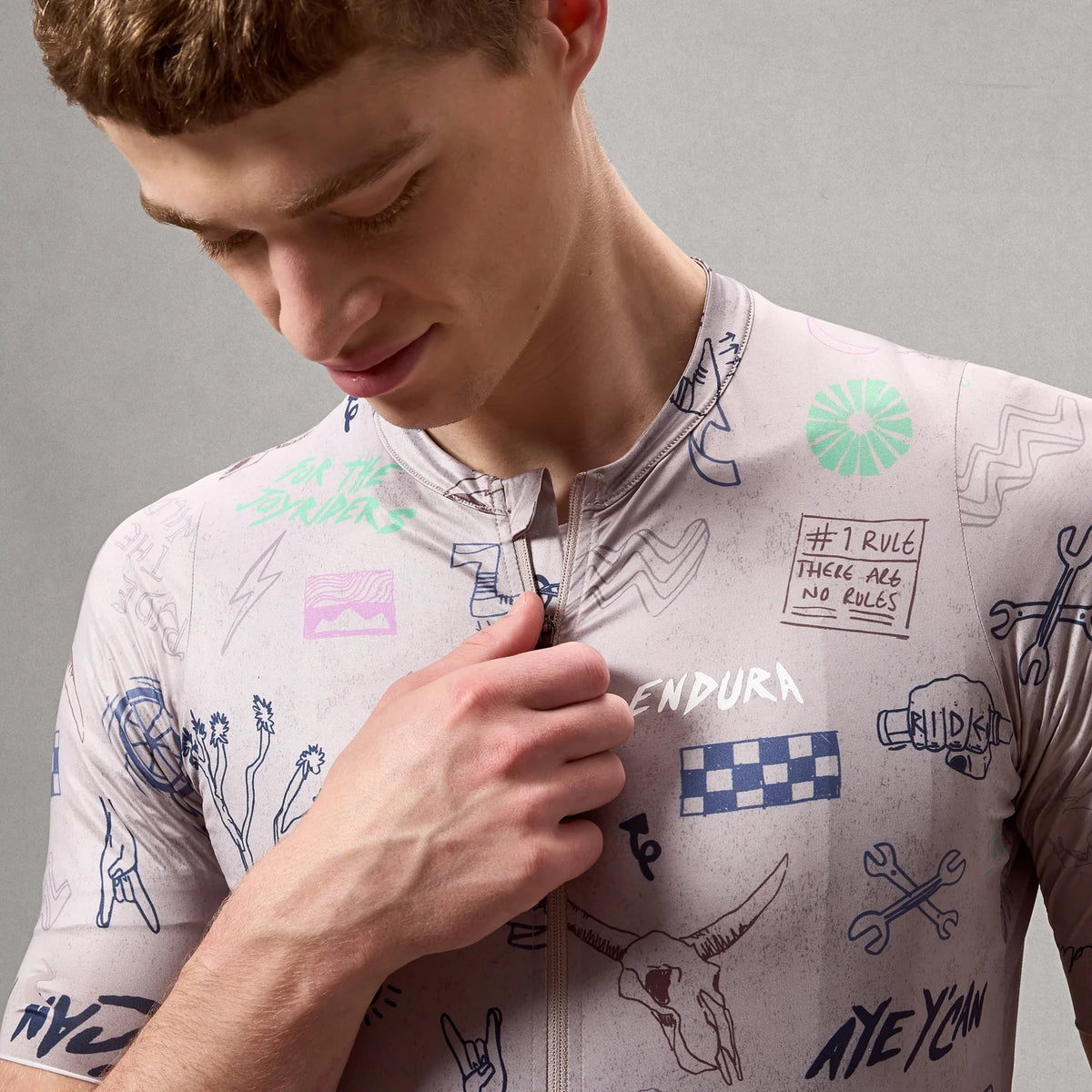 Endura Pro SL Short Sleeve Print Road Jersey - Titanium
