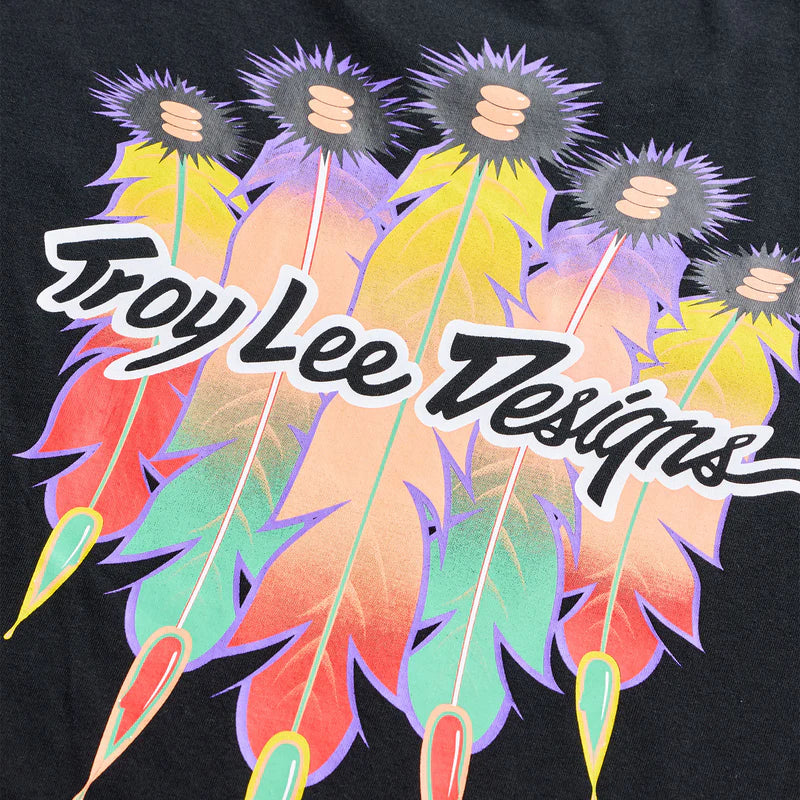 Troy Lee Designs Feathers Short Sleeve Tee - Youth - Black-Black