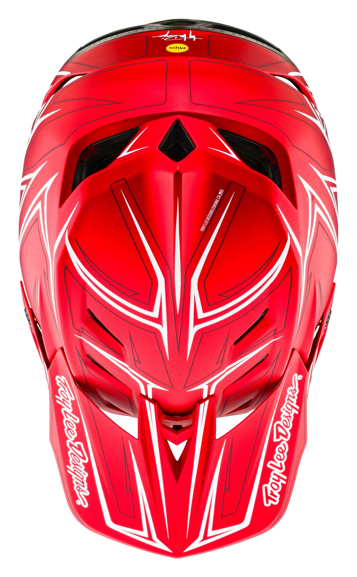 Troy Lee Designs D4 Composite Full Face Helmet with MIPS - Pinned - Red
