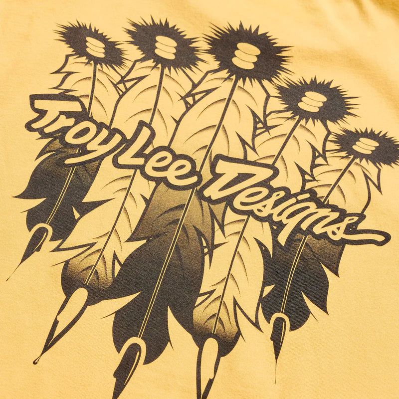 Troy Lee Designs Feathers Short Sleeve Tee - Youth - Bleached Melon
