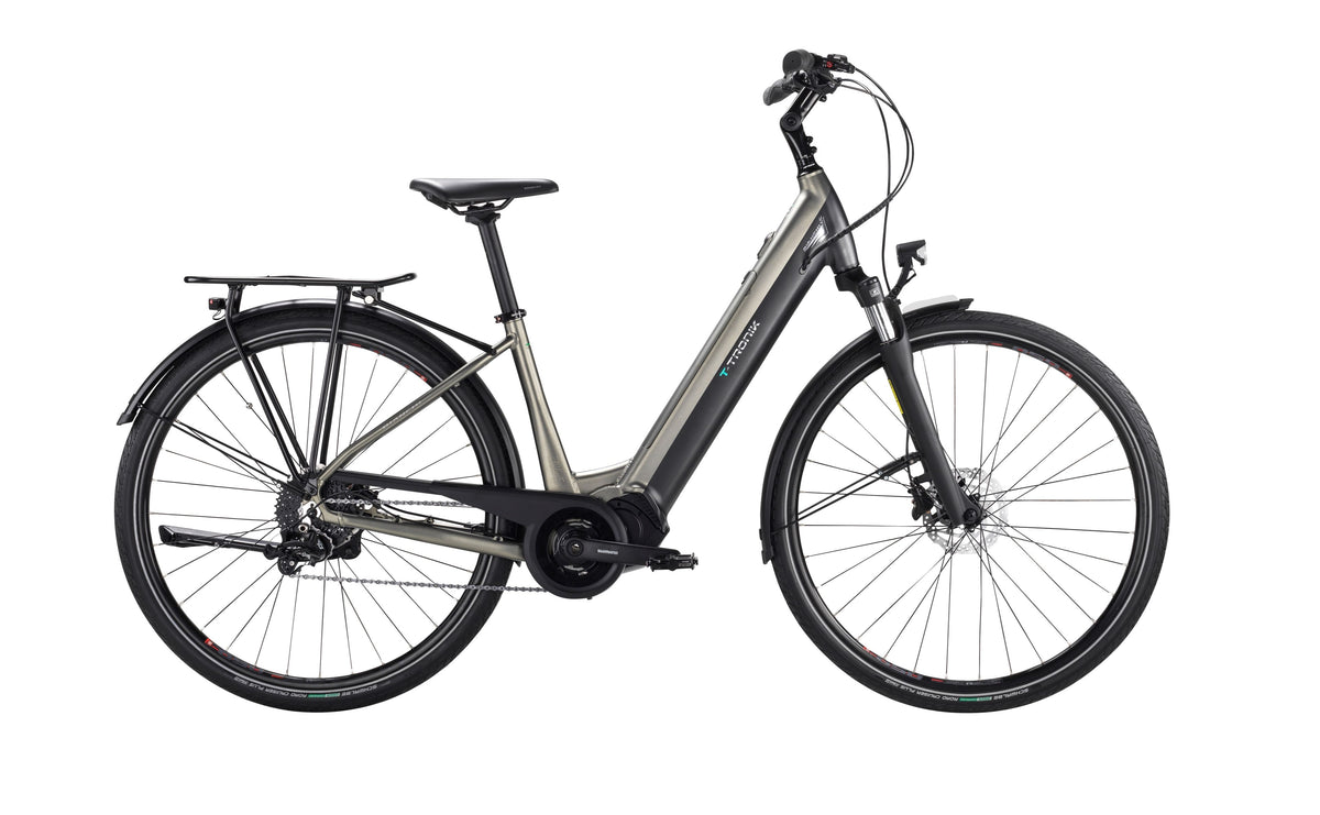 Bianchi T-Tronik C-Type Ebike - 9 Spd 417wh - Iridescent Bronze-Dark Graphite