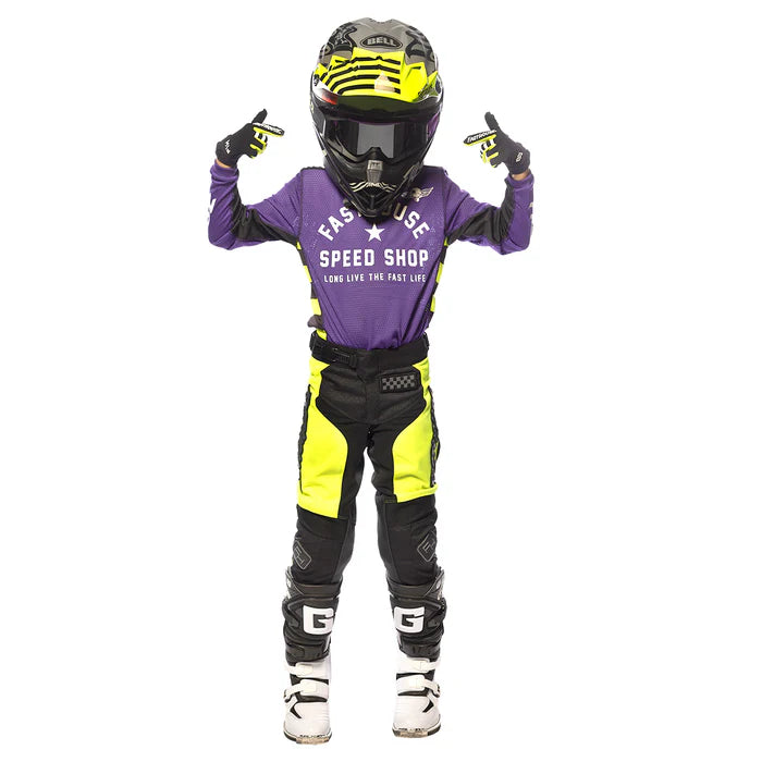 Fasthouse Grindhouse Air Cooled Originals Jersey - Youth - Purple-Black