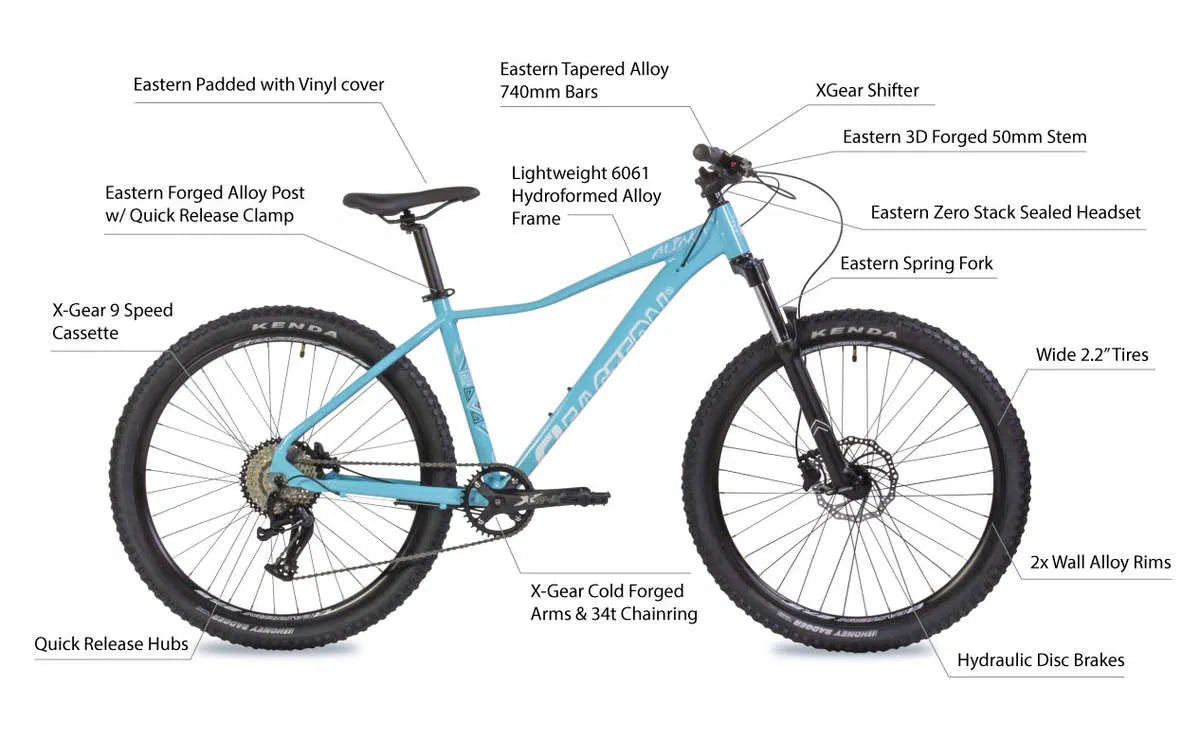 Eastern Alpaka 27.5 MTB Hardtail Bike - White - Blem