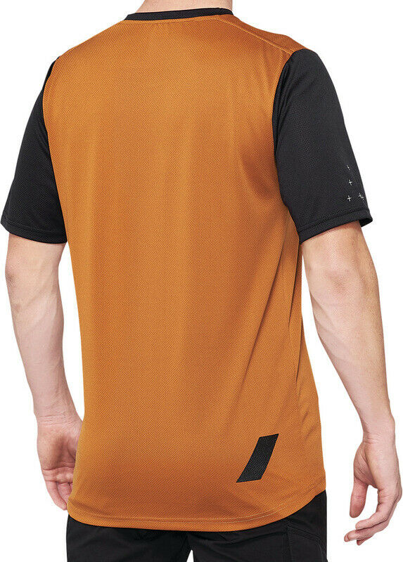 100% Ridecamp Short Sleeve MTB Jersey - Terracotta-Black