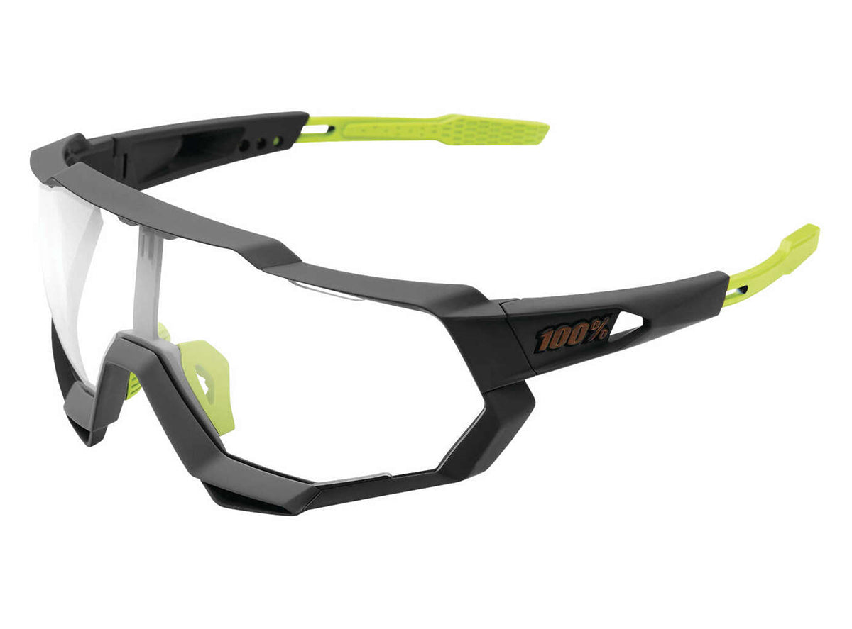 100% Speedtrap Performance Sunglasses - Soft Tact Cool Gray-Photochromic Lens Gray