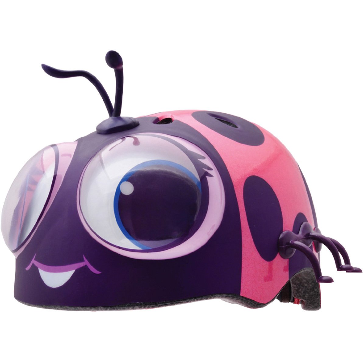 C.Preme Raskullz Toddler Safety Helmet - 3 Plus - Googly Lady Bug-Pink Googly Lady Bug - Pink One Size