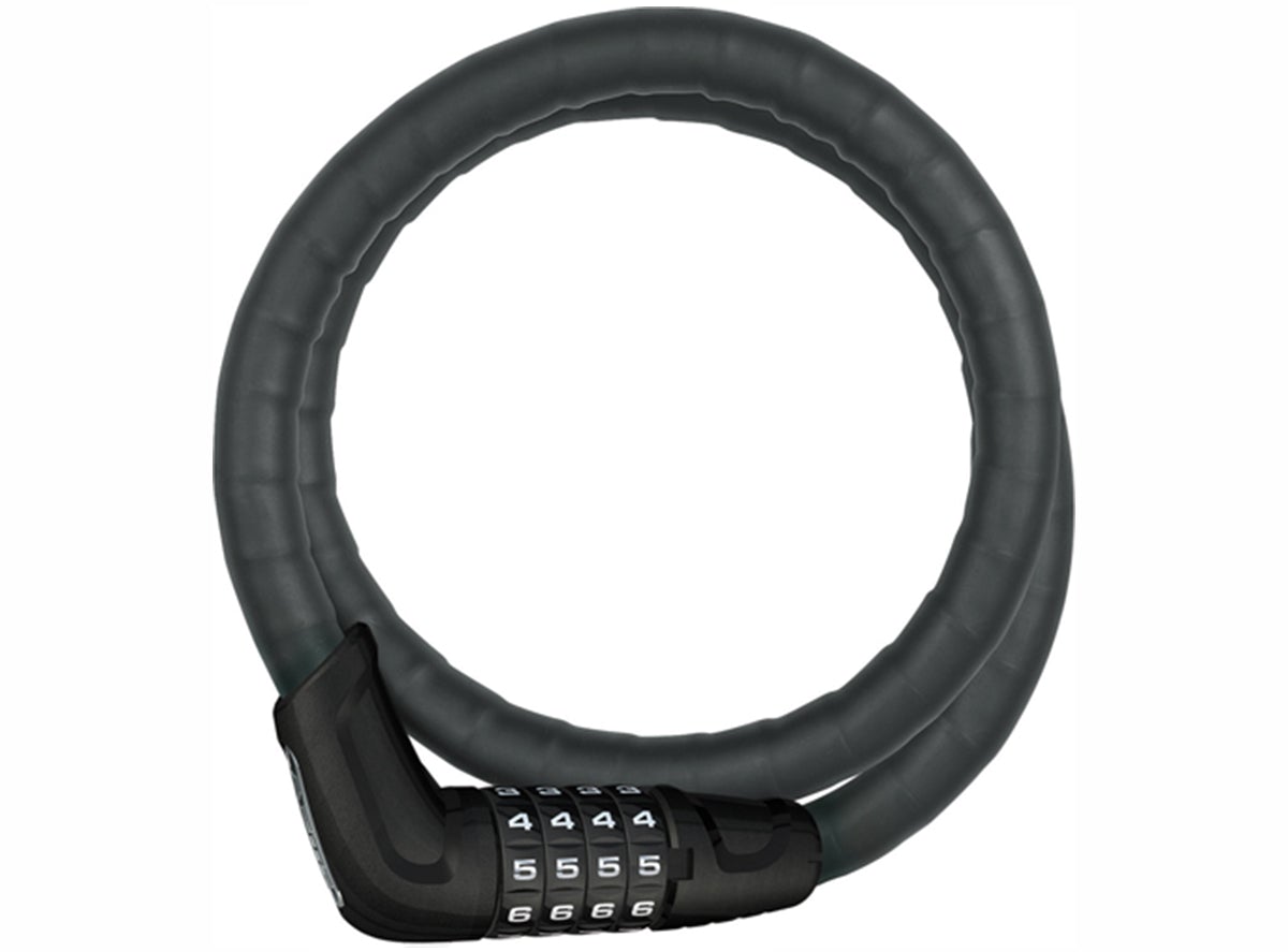 Abus Tresor 6615C Armored Combination Cable Lock - Black Black 120cm