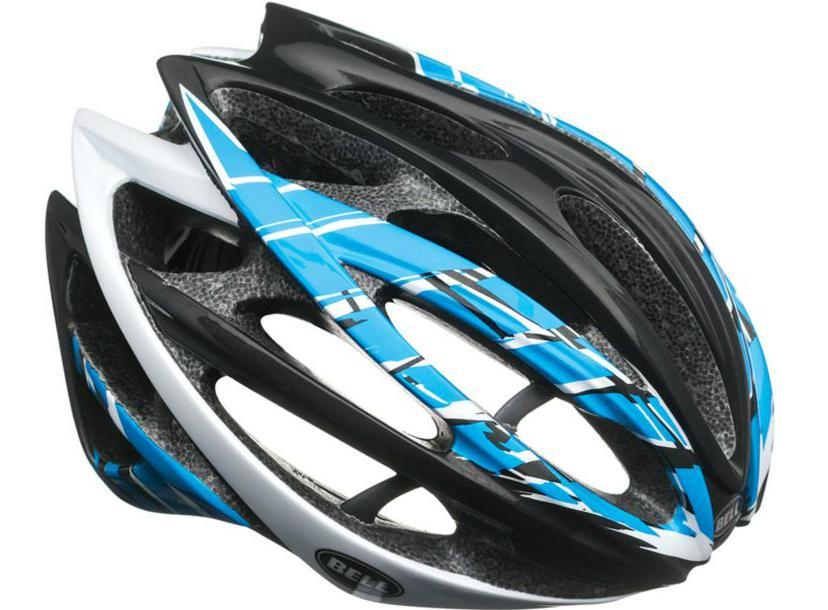 Bell Gage Race Road Helmet - Black-Blue-White Burnout Black - Blue - White Burnout Small