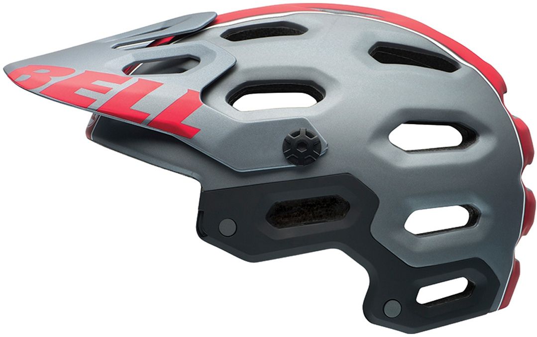 Bell Super 2 MTB Helmet - Matt Titanium-Red Viper Matt Titanium - Red Viper Small