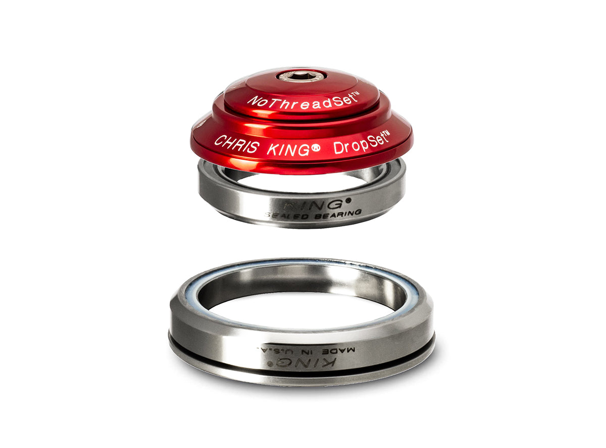 Chris King DropSet 3 Integrated Headset - Red Red 1.1/8" - 1.5" Tapered