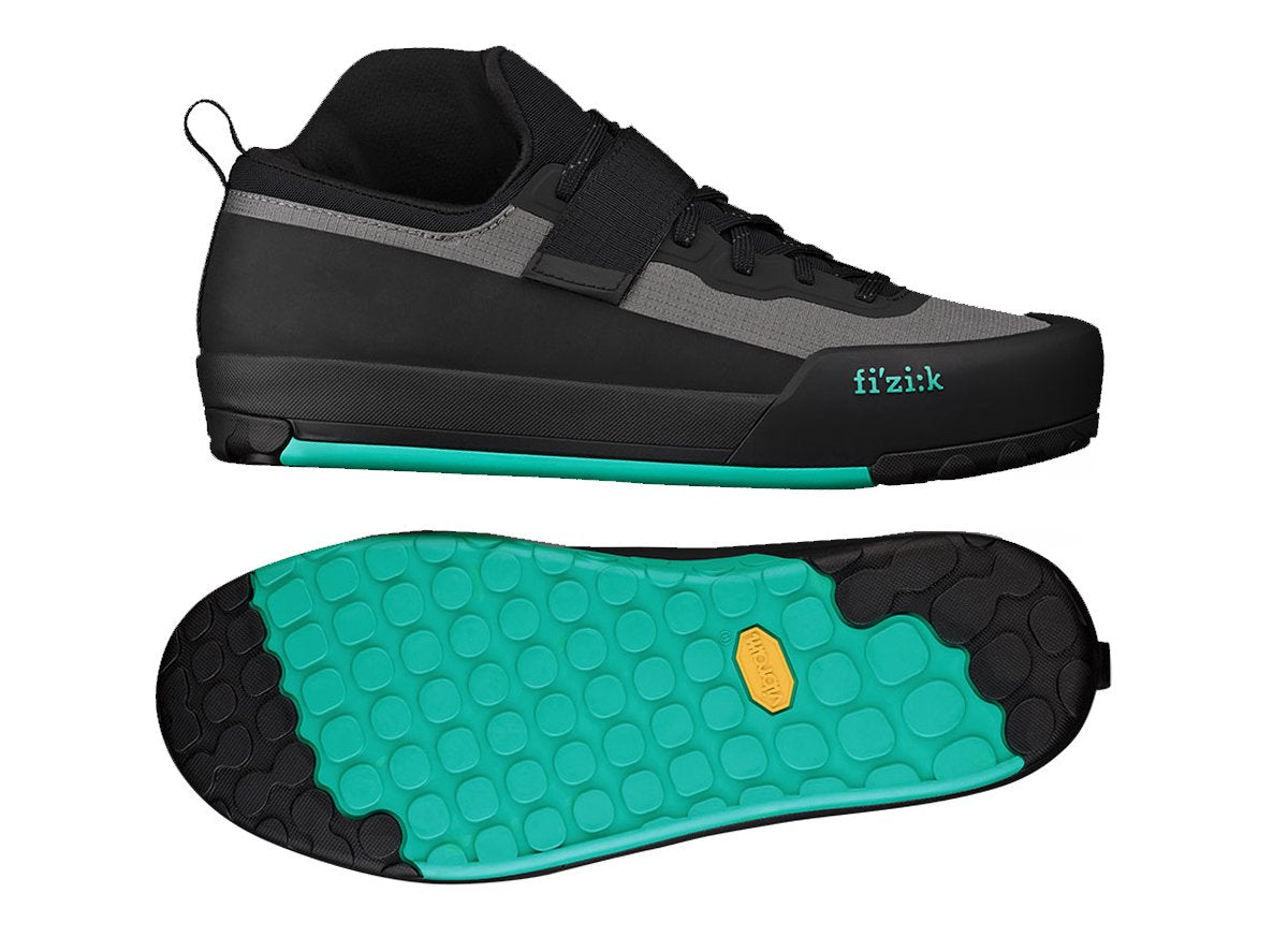 Fizik Gravita Tensor Flat Pedal MTB Shoe - Gray-Aqua Marine Gray - Aqua Marine EU 43