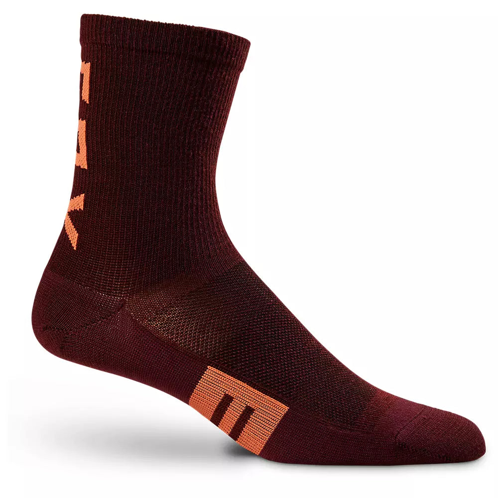 Fox Racing 6" Flexair Merino Sock - Womens - Dark Maroon - 2022 Dark Maroon One Size