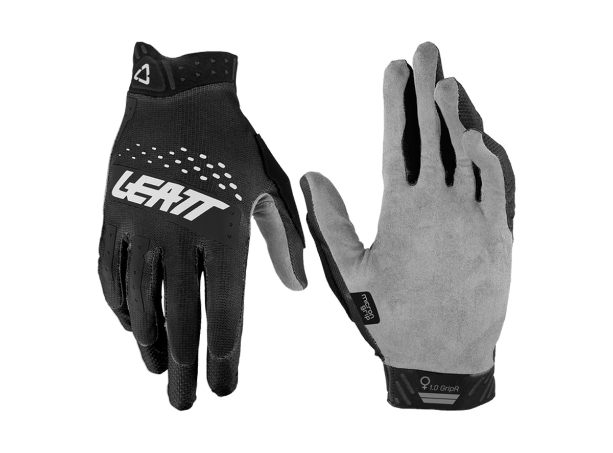 Leatt MTB 1.0 GripR MTB Glove - Womens - Black - 2022 Black X-Small