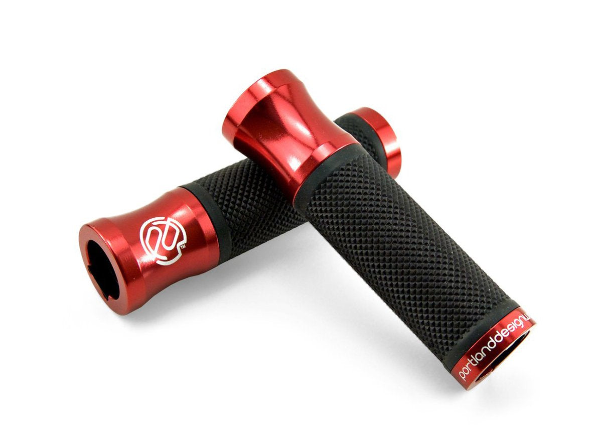 PDW Speed Metal Lock-On Grips - Anodized Red Anodized Red