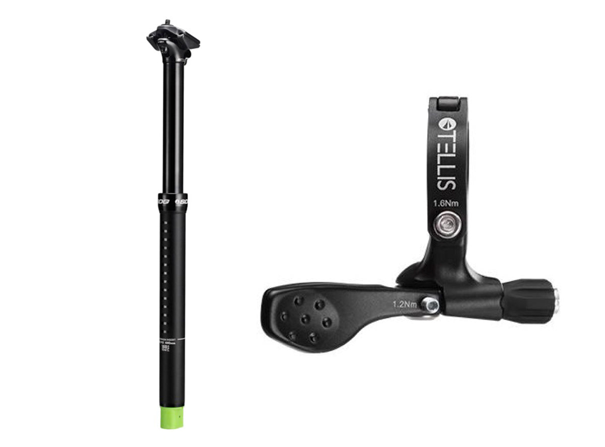 SDG Tellis Dropper Post with 1X Lever Black 390mm - 125mm Drop - 30.9mm