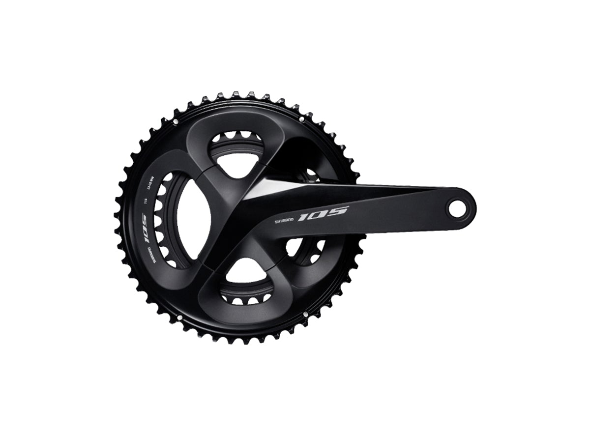 Shimano 105 R7000 11 Spd Double Crankset - Black Black 160mm - 50-34t - No BB