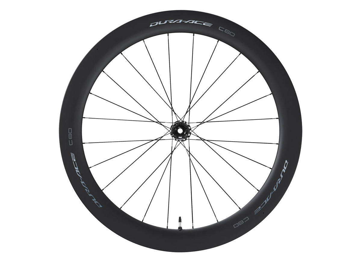Shimano Dura-Ace R9270 C60 Tubeless Disc 700c Road Wheel - Front Black 12x100mm E-Thru - 24h