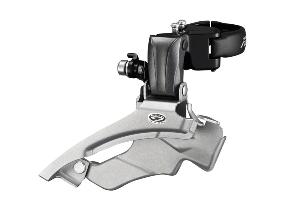 Shimano Altus M371 9 Speed Triple Front Derailleur Black - Silver 28.6/34.9mm