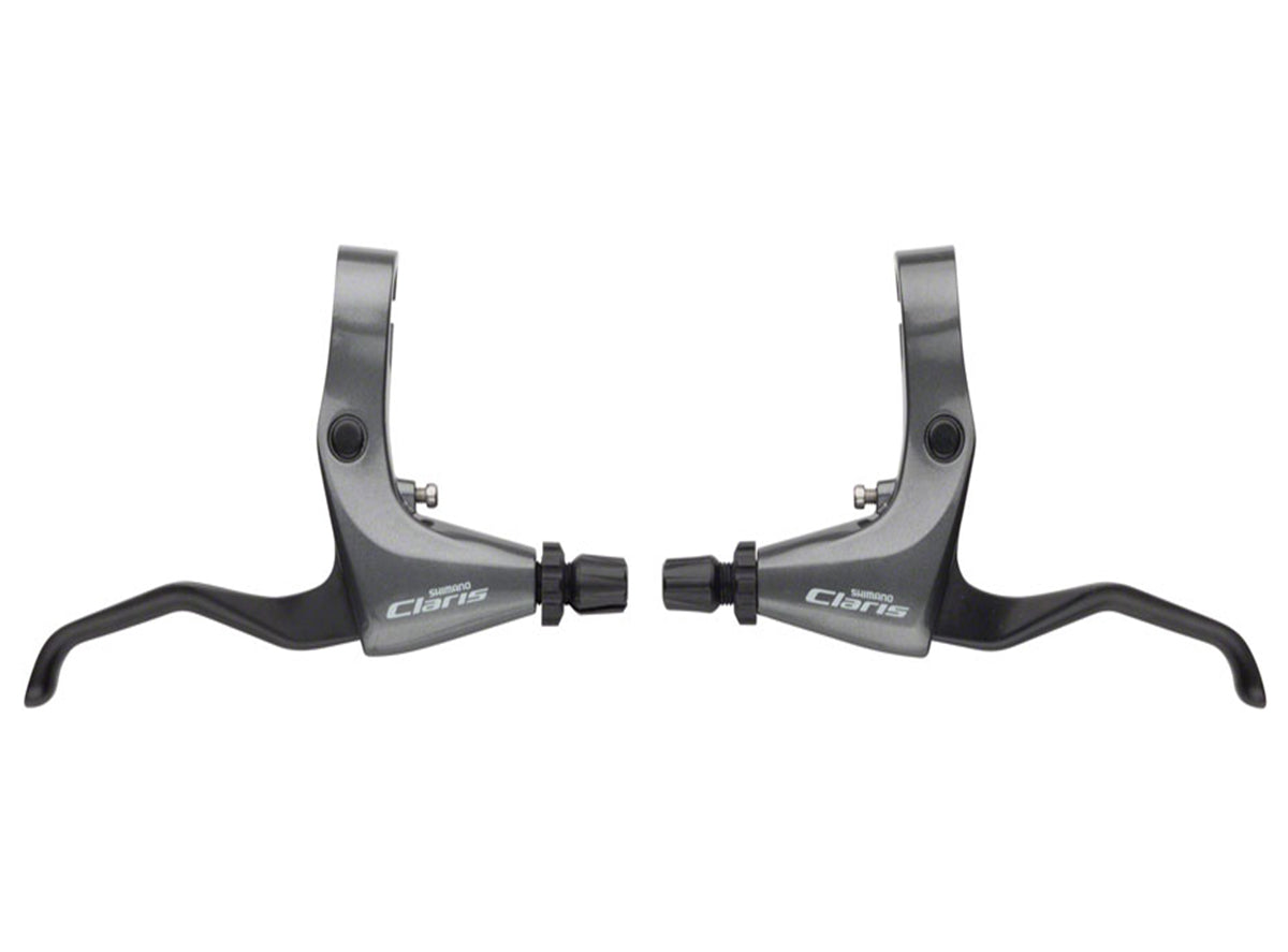Shimano Claris R2000 Flat Bar Brake Lever Set Silver - Black Pair
