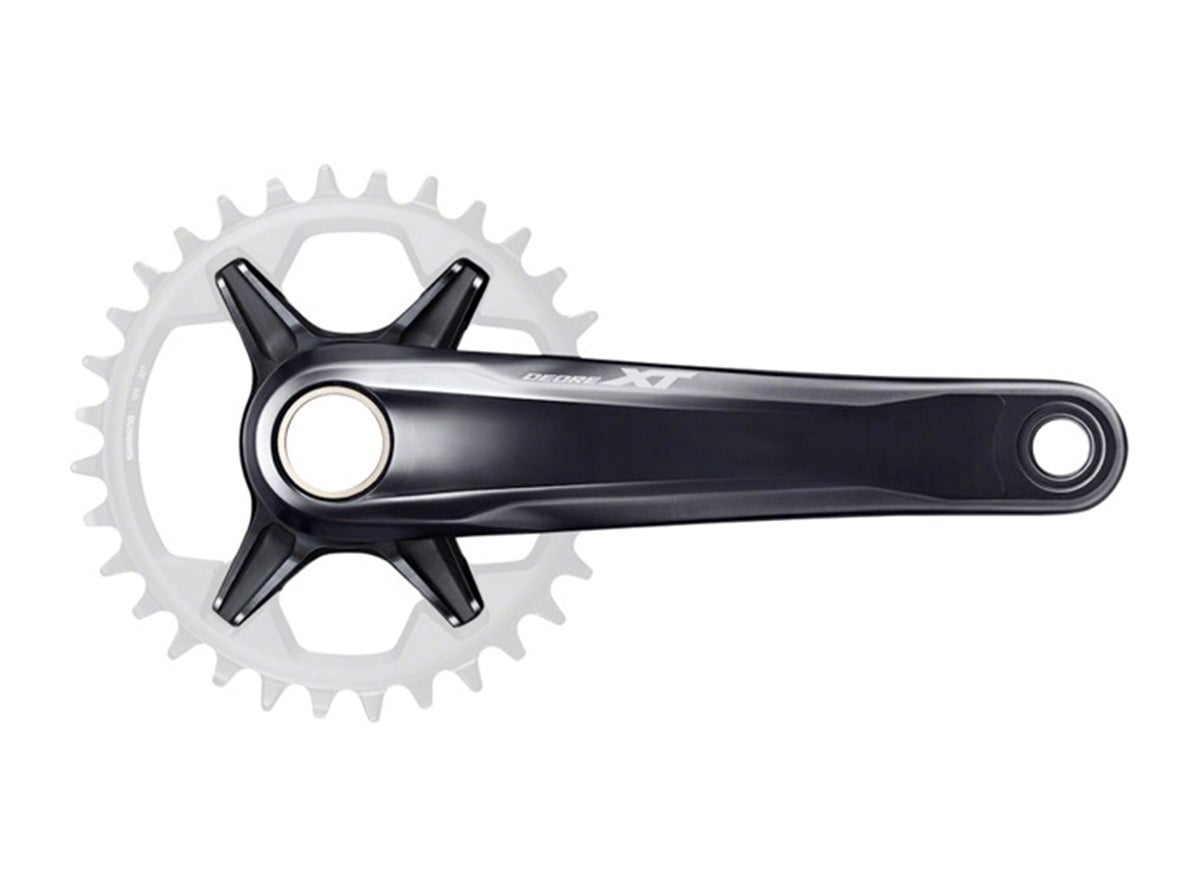 Shimano XT M8100 12 Spd Crank Arms - Black Black 165mm No BB