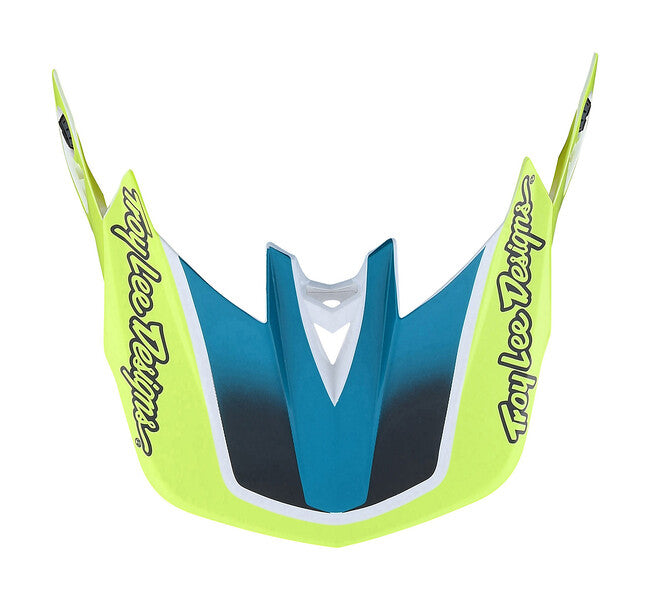 Troy Lee Designs D4 Replacement Visor - Qualifier - White-Green White - Green
