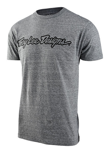 Troy Lee Designs Signature Short Sleeve Tee - Ash Heather Ash Heather Small