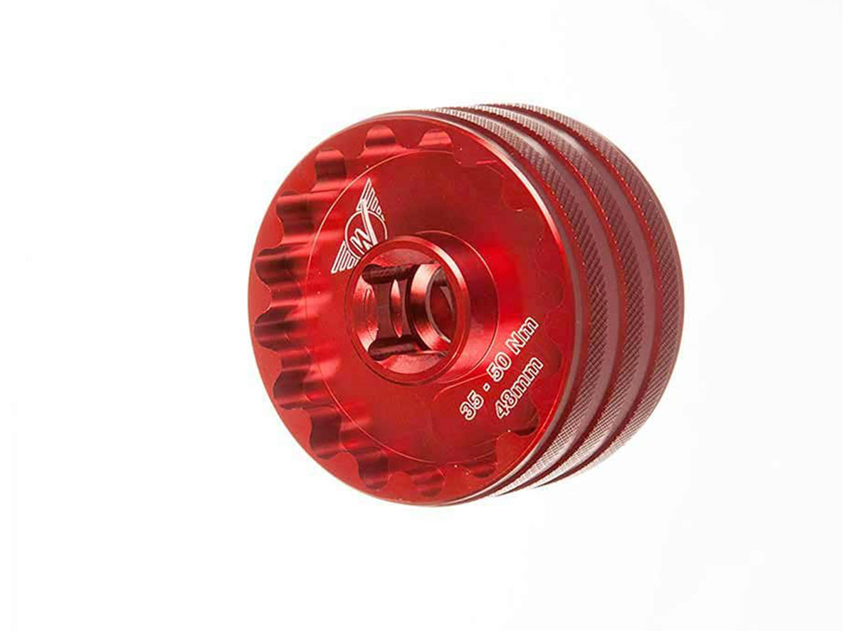 Wheels Manufacturing Two Sided Bottom Bracket Tool - BBTOOL 48/44 Ano Red 48.5mm 16 Notch - 44mm 16 Notch