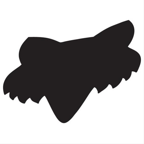 Fox Racing Fox Head Logo 4" Sticker - Black Black One Size