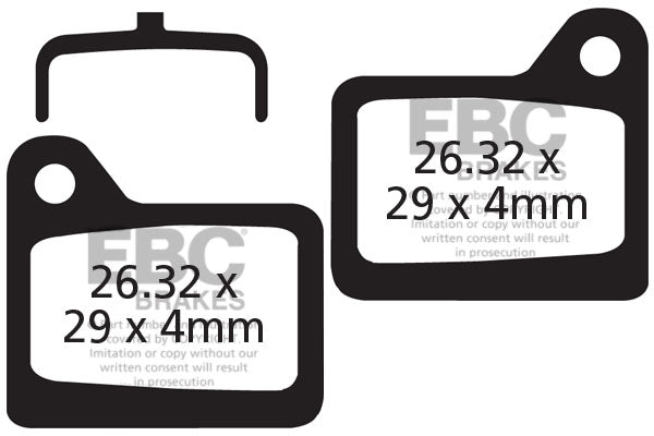 EBC Replacement Disc Pad Set - Shimano Deore M555/556 Gold Sintered