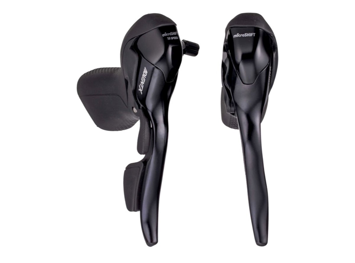 microSHIFT ADVENT X Drop Bar 1x10 Spd Shift Lever Set - Black Black Pair