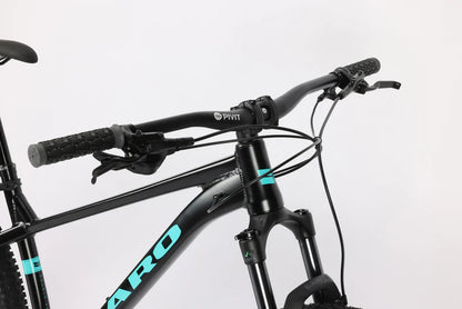 Haro Double Peak 1 29" - Matte Black-Teal