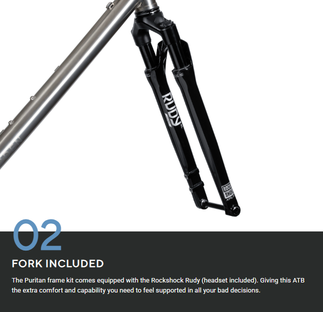 Forbidden Puritan 700c Framekit - Titanium Raw