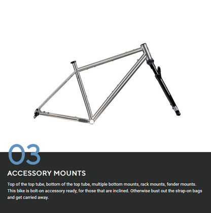 Forbidden Puritan 700c Framekit - Titanium Raw