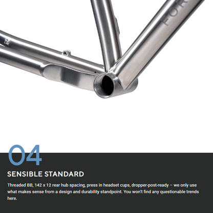 Forbidden Puritan 700c Framekit - Titanium Raw