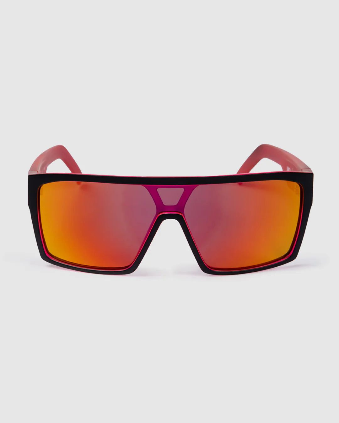 Unit Command Polarised Sunglasses - Matt Black-Neon Pink