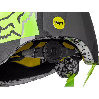 Fox Racing Flight Pro Dirt Jump Helmet - Runn - Youth - Black-Yellow - 2023