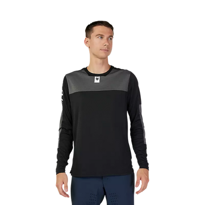 Fox Racing Defend Long Sleeve MTB Jersey - Foxhead - Black