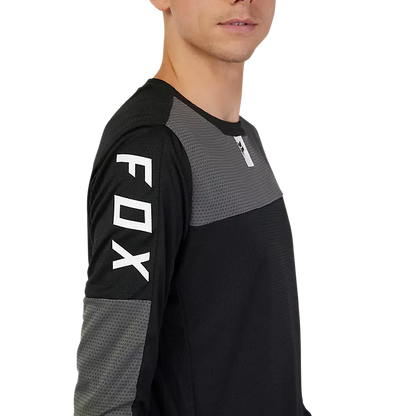 Fox Racing Defend Long Sleeve MTB Jersey - Foxhead - Black