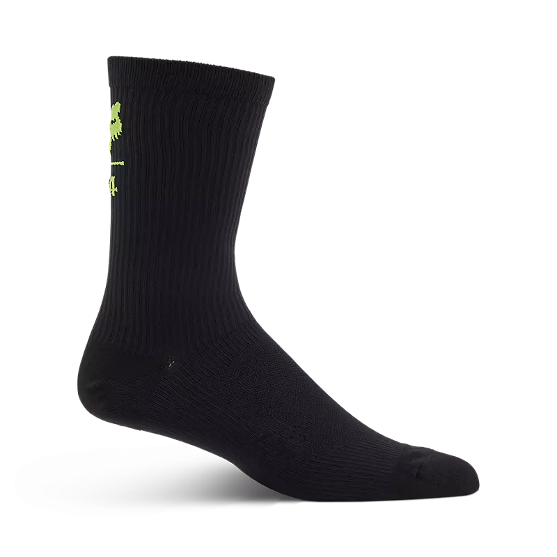 Fox Racing 8" Ranger Sock - Fox 74 - Black-Yellow