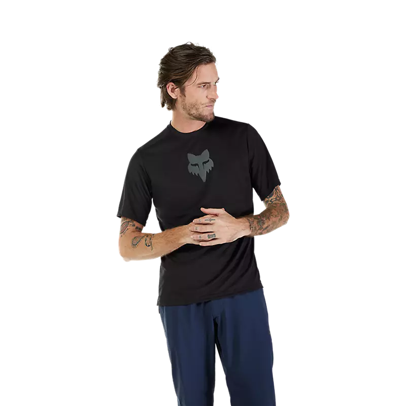 Fox Racing Ranger Short Sleeve MTB Jersey - Fox Head - Black