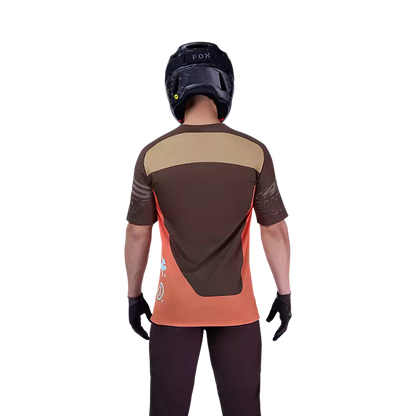 Fox Racing Flexair Short Sleeve MTB Jersey - Elevated - Cocoa
