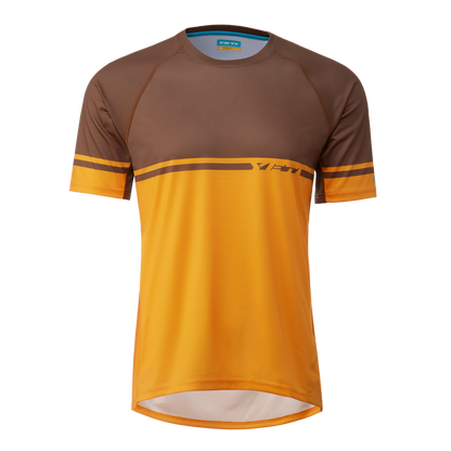 Yeti Longhorn Short Seeve MTB Jersey - Sepia Pinstripe