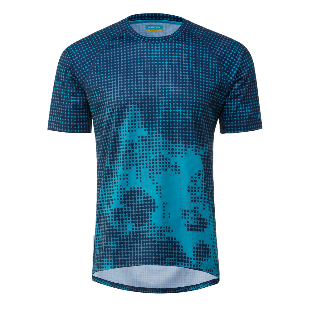 Yeti Longhorn Short Seeve MTB Jersey - Turq Halftone