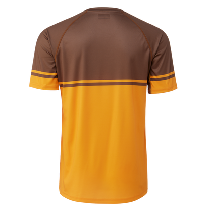 Yeti Longhorn Short Seeve MTB Jersey - Sepia Pinstripe